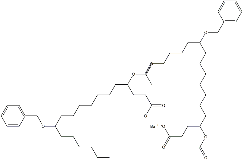 Bis(12-benzyloxy-4-acetyloxystearic acid)barium salt Struktur