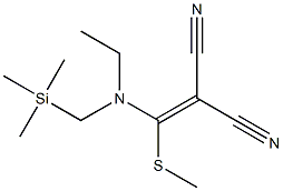 [[N-(Trimethylsilylmethyl)ethylamino](methylthio)methylene]malononitrile Struktur