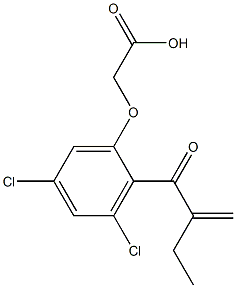 [3,5-Dichloro-2-(2-methylene-1-oxobutyl)phenoxy]acetic acid Struktur