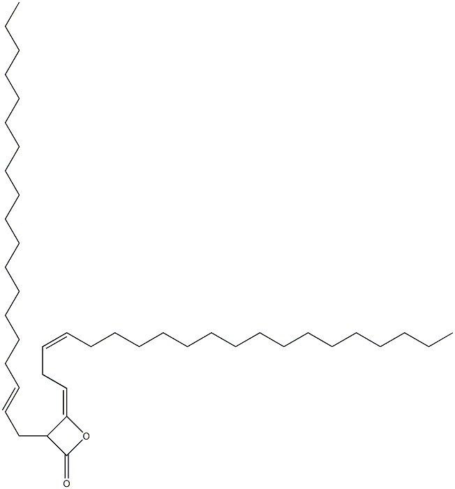 3-(2-Nonadecenyl)-4-(3-icosen-1-ylidene)oxetan-2-one Struktur