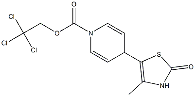 4-Methyl-5-[[1,4-dihydro-1-(2,2,2-trichloroethoxycarbonyl)pyridin]-4-yl]thiazol-2(3H)-one Struktur