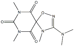 3-(Dimethylamino)-4,7,9-trimethyl-1-oxa-2,4,7,9-tetraazaspiro[4.5]deca-2-ene-6,8,10-trione Struktur