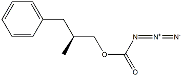 (+)-Azidoformic acid (S)-2-methyl-3-phenylpropyl ester Struktur