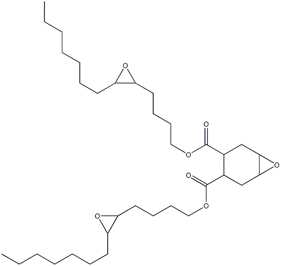 7-Oxabicyclo[4.1.0]heptane-3,4-dicarboxylic acid bis(5,6-epoxytridecan-1-yl) ester Struktur