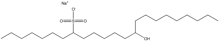 14-Hydroxytricosane-8-sulfonic acid sodium salt Struktur