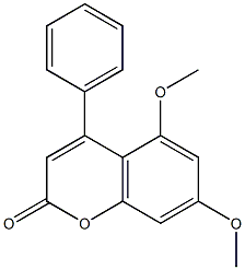 4-Phenyl-5,7-dimethoxycoumarin Struktur