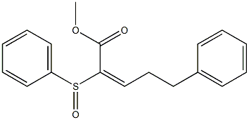 (2E)-2-Phenylsulfinyl-5-phenyl-2-pentenoic acid methyl ester Struktur