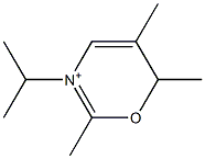 3-Isopropyl-2,5,6-trimethyl-6H-1,3-oxazin-3-ium Struktur