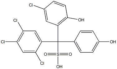 (3-Chloro-6-hydroxyphenyl)(2,4,5-trichlorophenyl)(4-hydroxyphenyl)methanesulfonic acid Struktur