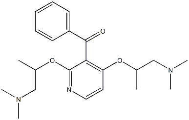 2,4-Bis(1-methyl-2-dimethylaminoethoxy)-3-benzoylpyridine Struktur