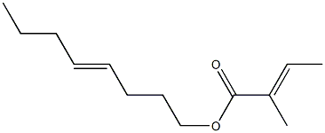 (E)-2-Methyl-2-butenoic acid 4-octenyl ester Struktur