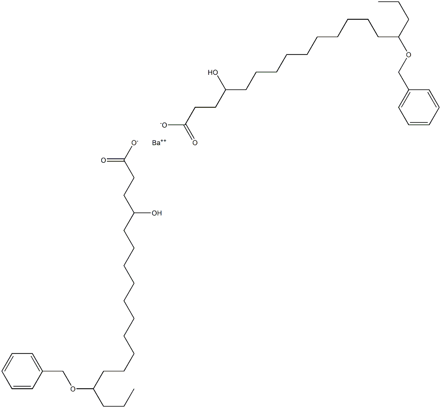 Bis(15-benzyloxy-4-hydroxystearic acid)barium salt Struktur