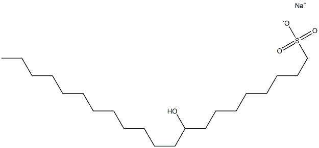 9-Hydroxyhenicosane-1-sulfonic acid sodium salt Struktur