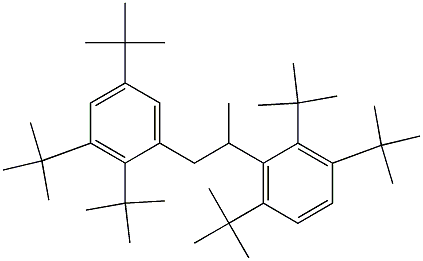 1-(2,3,5-Tri-tert-butylphenyl)-2-(2,3,6-tri-tert-butylphenyl)propane Struktur