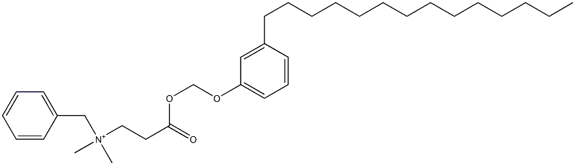 N,N-Dimethyl-N-benzyl-N-[2-[[(3-tetradecylphenyloxy)methyl]oxycarbonyl]ethyl]aminium Struktur