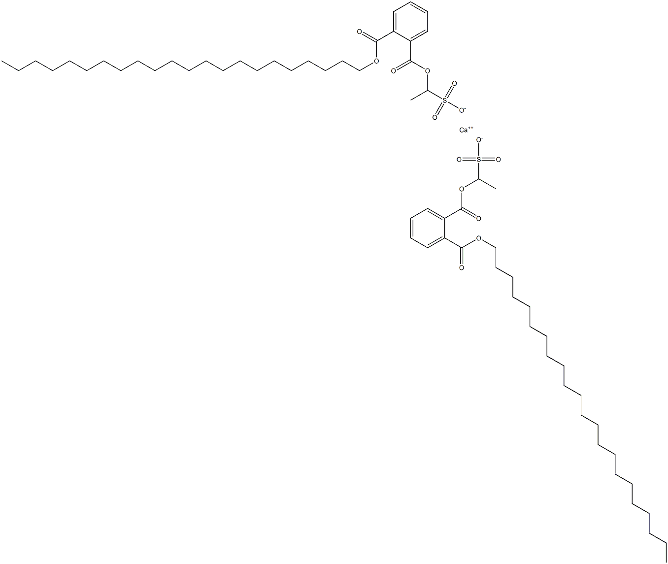 Bis[1-[(2-docosyloxycarbonylphenyl)carbonyloxy]ethanesulfonic acid]calcium salt Struktur