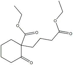 4-(1-Ethoxycarbonyl-2-oxocyclohexyl)butyric acid ethyl ester Struktur