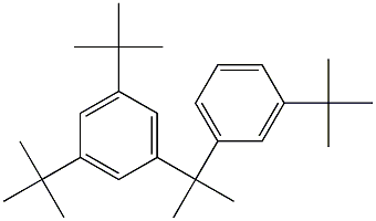 2-(3,5-Di-tert-butylphenyl)-2-(3-tert-butylphenyl)propane Struktur