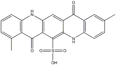 5,7,12,14-Tetrahydro-2,8-dimethyl-7,14-dioxoquino[2,3-b]acridine-6-sulfonic acid Struktur