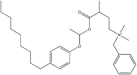 N,N-Dimethyl-N-benzyl-N-[3-[[1-(4-nonylphenyloxy)ethyl]oxycarbonyl]butyl]aminium Struktur