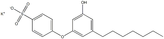 3'-Hydroxy-5'-heptyl[oxybisbenzene]-4-sulfonic acid potassium salt Struktur