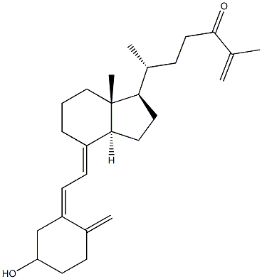 3-Hydroxy-9,10-secocholesta-5,7,10(19),25-tetren-24-one Struktur