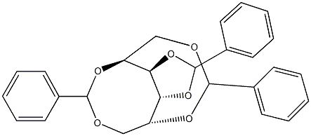 1-O,5-O:2-O,6-O:3-O,4-O-Tribenzylidene-D-glucitol Struktur