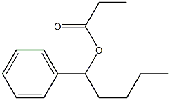 Propanoic acid 1-phenylpentyl ester Struktur