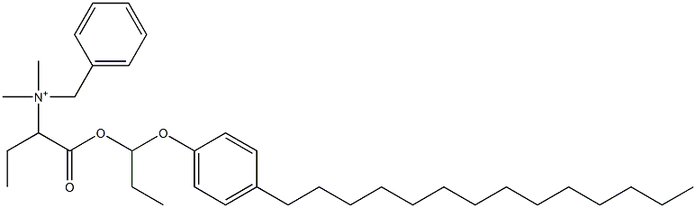 N,N-Dimethyl-N-benzyl-N-[1-[[1-(4-tetradecylphenyloxy)propyl]oxycarbonyl]propyl]aminium Struktur