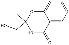 2,3-Dihydro-2-hydroxymethyl-2-methyl-4H-1,3-benzoxazin-4-one Struktur