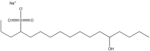 13-Hydroxyheptadecane-4-sulfonic acid sodium salt Struktur