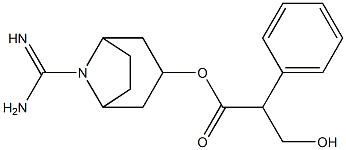 3-Hydroxy-2-phenylpropionic acid 8-amidino-8-azabicyclo[3.2.1]octan-3-yl ester Struktur