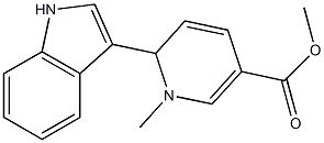 1,2-Dihydro-1-methyl-2-(1H-indol-3-yl)pyridine-5-carboxylic acid methyl ester Struktur