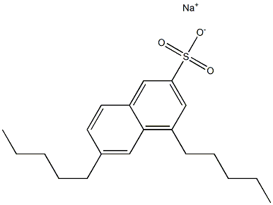 4,6-Dipentyl-2-naphthalenesulfonic acid sodium salt Struktur