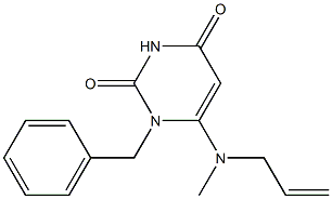 1-Benzyl-6-[allyl(methyl)amino]pyrimidine-2,4(1H,3H)-dione Struktur