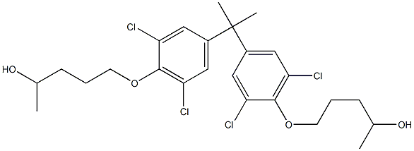 5,5'-[Isopropylidenebis(2,6-dichloro-4,1-phenyleneoxy)]bis(2-pentanol) Struktur