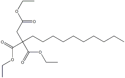 3,3-Bis(ethoxycarbonyl)tridecanoic acid ethyl ester Struktur