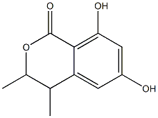 3,4-Dihydro-6,8-dihydroxy-3,4-dimethyl 1H-2-benzopyran-1-one Struktur