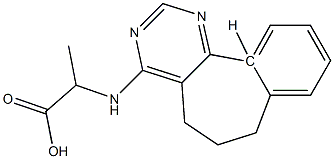 (S)-2-[[(6,7-Dihydro-5H-benzo[6,7]cyclohepta[1,2-d]pyrimidin)-4-yl]amino]propanoic acid Struktur