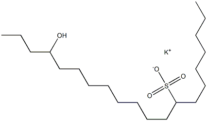 17-Hydroxyicosane-8-sulfonic acid potassium salt Struktur