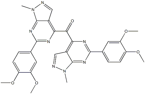 (3,4-Dimethoxyphenyl)(1-methyl-1H-pyrazolo[3,4-d]pyrimidin-4-yl) ketone Struktur