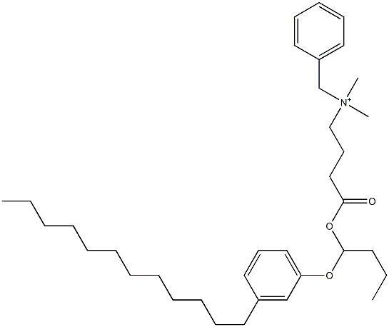 N,N-Dimethyl-N-benzyl-N-[3-[[1-(3-dodecylphenyloxy)butyl]oxycarbonyl]propyl]aminium Struktur