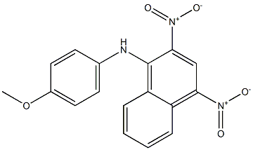 1-(4-Methoxyphenyl)amino-2,4-dinitronaphthalene Struktur