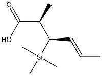 (2R,3R,4E)-2-Methyl-3-(trimethylsilyl)-4-hexenoic acid Struktur