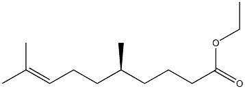 [S,(-)]-5,9-Dimethyl-8-decenoic acid ethyl ester Struktur