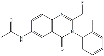 6-Acetylamino-2-fluoromethyl-3-(o-tolyl)-4(3H)-quinazolinone Struktur