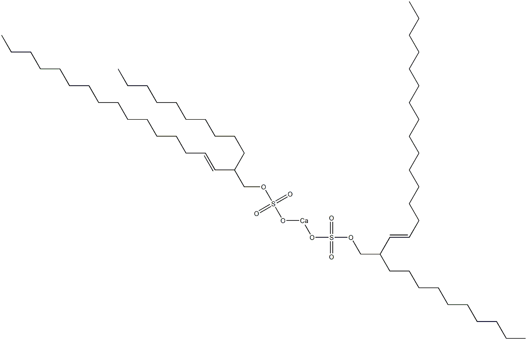 Bis(2-decyl-3-octadecenyloxysulfonyloxy)calcium Struktur