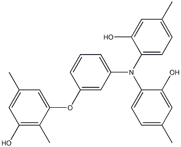 N,N-Bis(2-hydroxy-4-methylphenyl)-3-(3-hydroxy-2,5-dimethylphenoxy)benzenamine Struktur