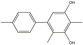 2,4-Dimethyl-5-(4-methylphenyl)benzene-1,3-diol Struktur