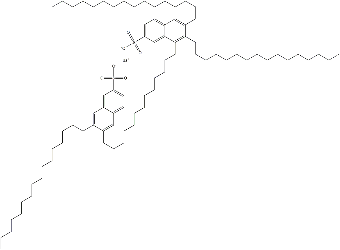 Bis(6,7-dihexadecyl-2-naphthalenesulfonic acid)barium salt Struktur